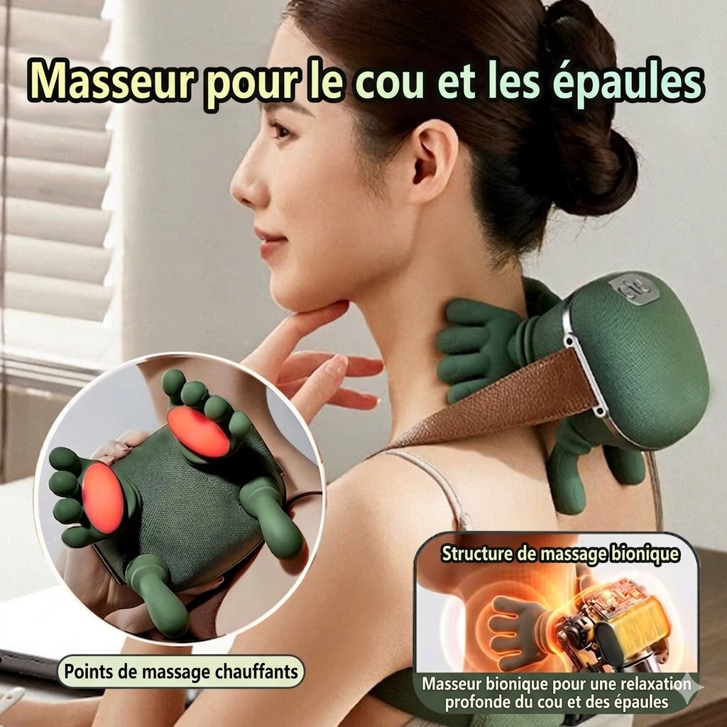CerviZen™ Masseur Cervical 4D Chauffant – Soulagement profond en 10 minutes